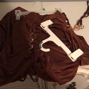Shein brown matching set Size S